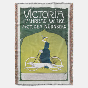 Art Nouveau vintage, Victoria Fahrrad Werke, Rehm Deken