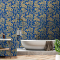 Art Nouveau Vis & Zeewier Patroon