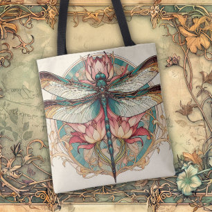 Art Nouveau vloeiende lijnen van schoonheid Draagtas
