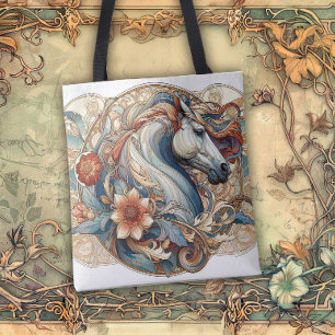Art Nouveau vloeiende lijnen van schoonheid Draagtas