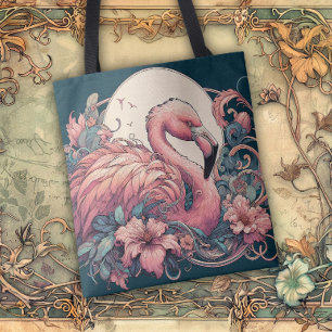 Art Nouveau vloeiende lijnen van schoonheid Draagtas