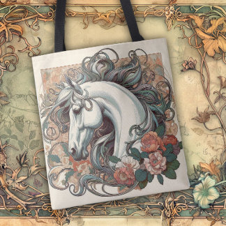 Art Nouveau vloeiende lijnen van schoonheid Draagtas