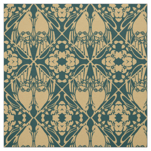 Art Nouveau vogelpaarpatroon Stof
