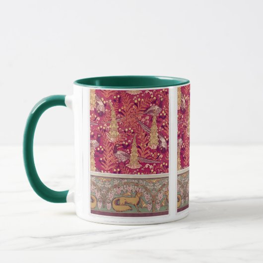 Art nouveau vos fazant Vossenhandschoen verneuil r Mok (Links)
