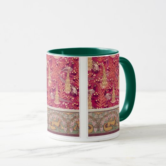 Art nouveau vos fazant Vossenhandschoen verneuil r Mok (Voorkant rechts)