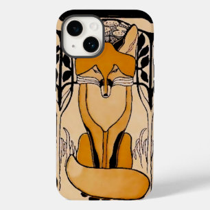 Art Nouveau Vossen Illustratie Bos Dieren Case-Mate iPhone 14 Hoesje