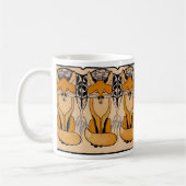 Art Nouveau Vossen Illustratie | Bos Dieren Koffiemok (Links)