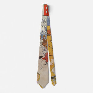  Art Nouveau, Vrouw Antiek converteerbare auto Stropdas