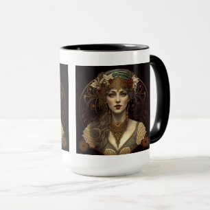 Art Nouveau Vrouw Combo Mok, 15 oz  Mok