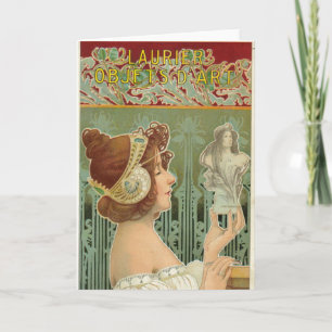 Art nouveau vrouw frans art henri livemont kaart