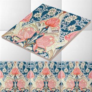 Art Nouveau Waratah & Flanel Pattern Tegeltje