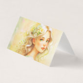 Art Nouveau watercolour portrait Kaart (Voorkant)