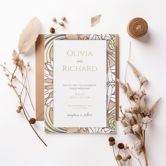 Art Nouveau Wedding Invitation