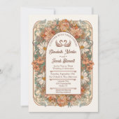 Art Nouveau Wedding Invitation Kaart (Voorkant)