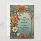 Art Nouveau Wedding Kaart (Voorkant)