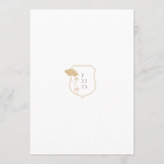 Art Nouveau Wedding Menu (Achterkant)