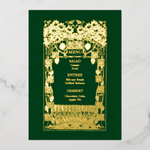  Art Nouveau Wedding Menu Folie Uitnodiging
