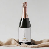 Art Nouveau Wijnfles Tafelnummer Wijn Etiket