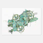 Art nouveau william morris anenoom bloemig inpakpapier vel (Voorkant)