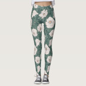 Art Nouveau William-Morris Pattern Leggings (Voorkant)