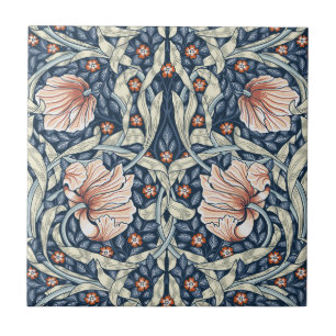 Art Nouveau, William Morris pimpernel bloemontwerp Tegeltje