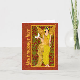 Art Nouveau William Morris Retro Kerst Kaart