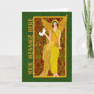 Art Nouveau William Morris Retro Kerst Kaart