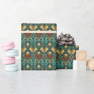 Art Nouveau William Morris stijl patroon Cadeaupapier