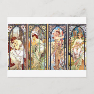 Art Nouveau Windows Briefkaart