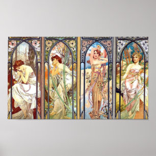 Art Nouveau Windows Poster