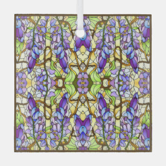 Art Nouveau Wisteria Faux Glas in lood Ornament