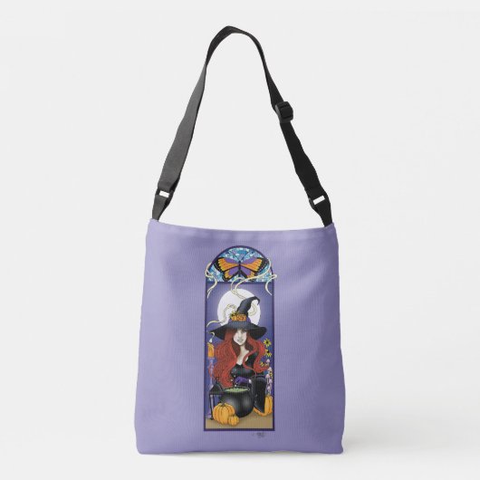 Art Nouveau Witch Crossbody Tas (Achterkant)