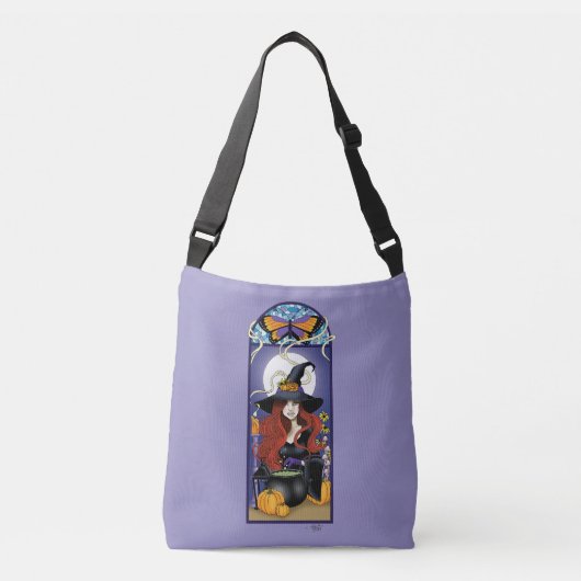 Art Nouveau Witch Crossbody Tas (Voorkant)