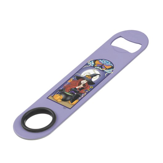 Art Nouveau Witch Speed Flessenopener (Voorkant Gekanteld)
