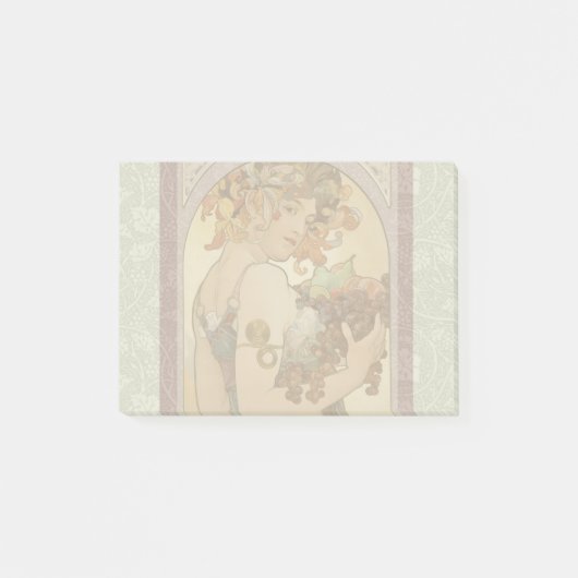 Art Nouveau Woman Mucha Beauful Post-it® Notes (Voorkant)