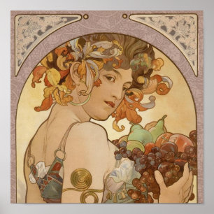 Art Nouveau Woman Mucha Beauful Poster