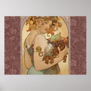 Art Nouveau Woman Mucha Beauful Poster