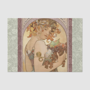 Art Nouveau Woman Mucha Beauful Tissuepapier