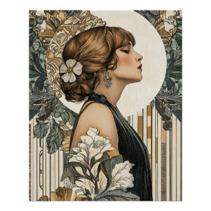 Art Nouveau Woman Perfect Poster