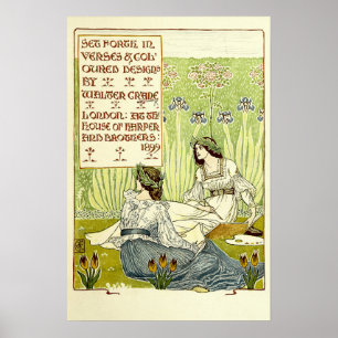  Art Nouveau Women door Walter Crane Poster
