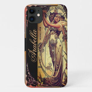 Art nouveau women elegant advertence hingre iPhone 11 hoesje