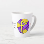 Art Nouveau Wunjo Rune Latte Mok - JOY! (Rechterhoek)