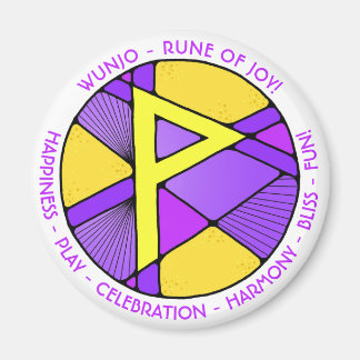 Art Nouveau Wunjo Rune Magnet - JOY! Magneet