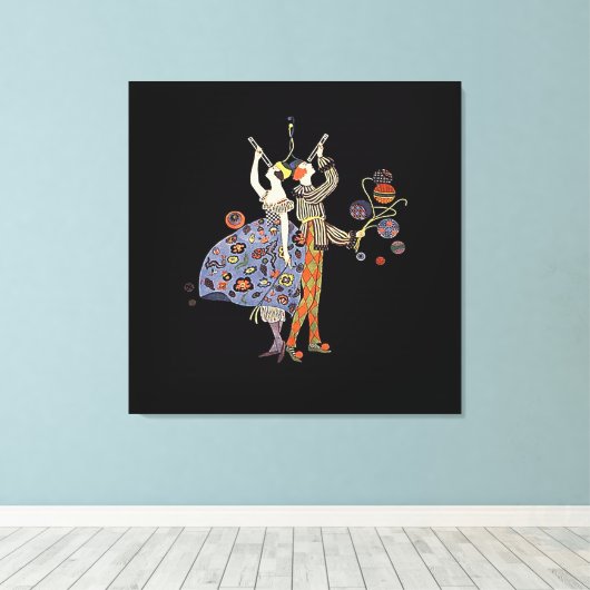  Art Nouveau WW1 Feestviering Canvas Afdruk (Insitu (Houten vloer))