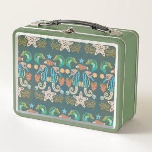 Art Nouveau Zeewezens Metalen Lunchbox