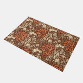 Art Nouveau Zeewier Bloemen, Bruin en Rust Deurmat (Schuin)
