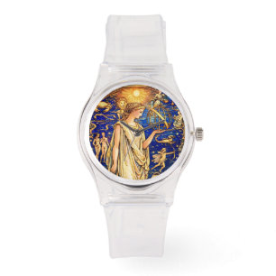Art Nouveau Zodiac Godin Hemelse Illustratie Horloge