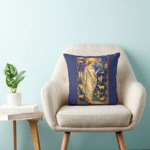 Art Nouveau Zodiac Godin Hemelse Illustratie Kussen