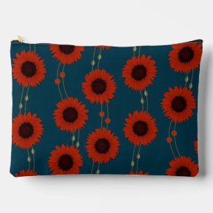 Art Nouveau Zonnebloem Retro Bloemrijke Strepen Ro Etui