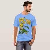 Art Nouveau Zonnebloemen T-shirt (Voorkant volledig)